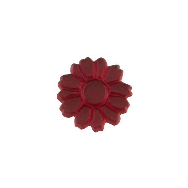 10mm Matte Rose Glass Flower Cabochon (2)