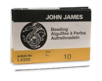 Size 10 Beading John James English Needles