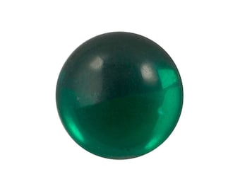 15mm Translucent Emerald Foiled Glass Round Cabochons (4) cab2007B