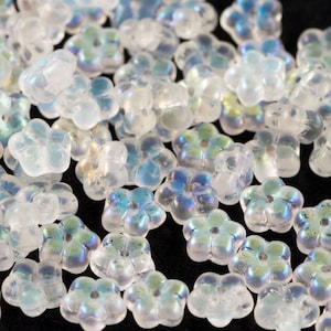 7mm Kristall AB Böhmische Gänseblümchen Glasperlen (50)