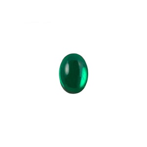 Cabochões ovais de vidro folheado esmeralda translúcido de 8x6 mm (12) cab4001B