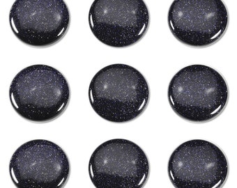 Dakota Stones Blue Goldstone 25mm Round Cabochon Gemstones. CAB-BGS25DC