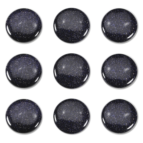 Dakota Stones Blue Goldstone 25mm Round Cabochon Gemstones. CAB-BGS25DC