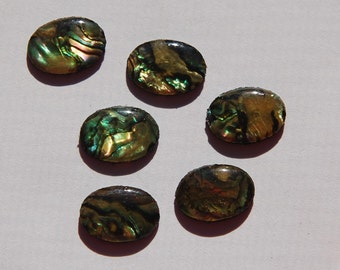 Vintage Paua Shell Cabochons 14mm x 10mm cab725