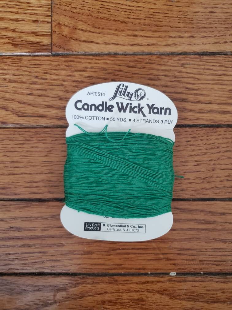 Vintage Lily Candle Wick Yarn 100 Cotton 4 Strands 3 Ply Etsy