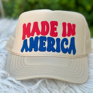 Made in America trucker hat, women’s trucker hat, lake hat, river hat, 4th of July hat