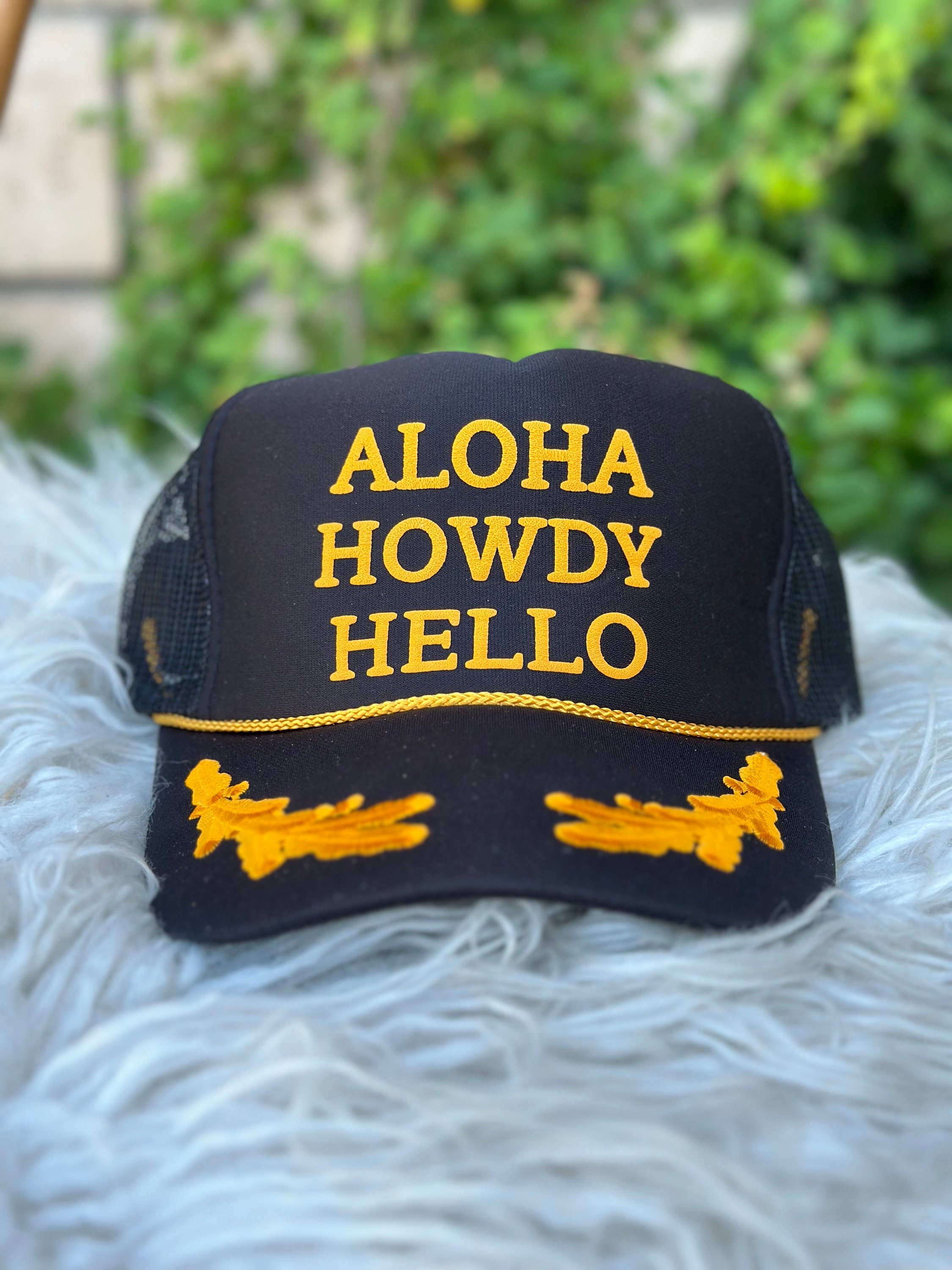 Aloha Howdy Hello Trucker Hat, Women display picture 3