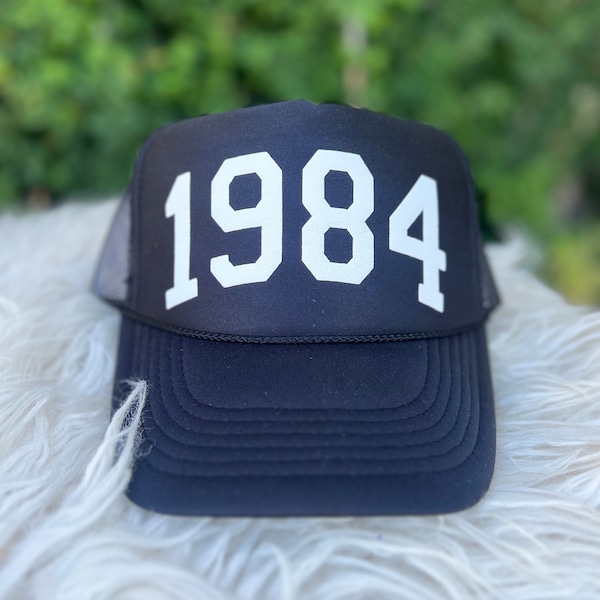 Custom birth year trucker hat, women’s trucker hat, custom trucker