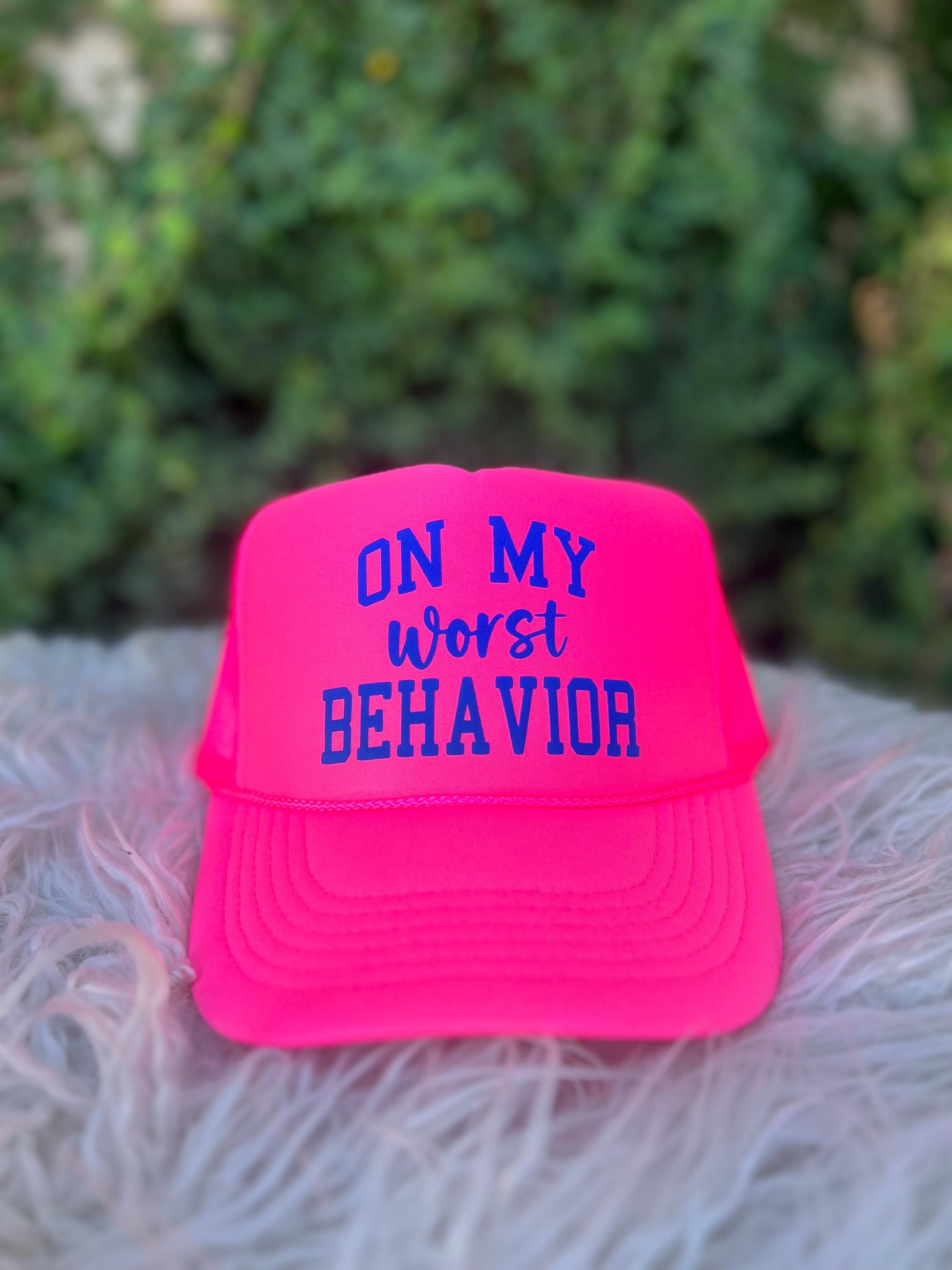 Beige & Pink Floral Baseball Cap - \