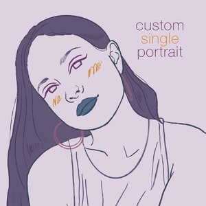 retrato único personalizado digital: ilustrado, colorido, minimalista, dibujos animados, retrato digital