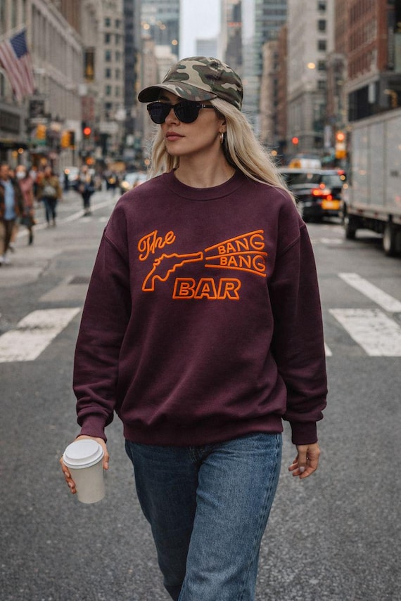 Bang Bang Bar Twin Peaks Graphic Sweatshirt: Vintage Movie Inspired Crewneck