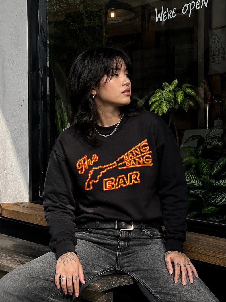 Bang Bang Bar Twin Peaks Graphic Sweatshirt: Vintage Movie Inspired Crewneck image 1