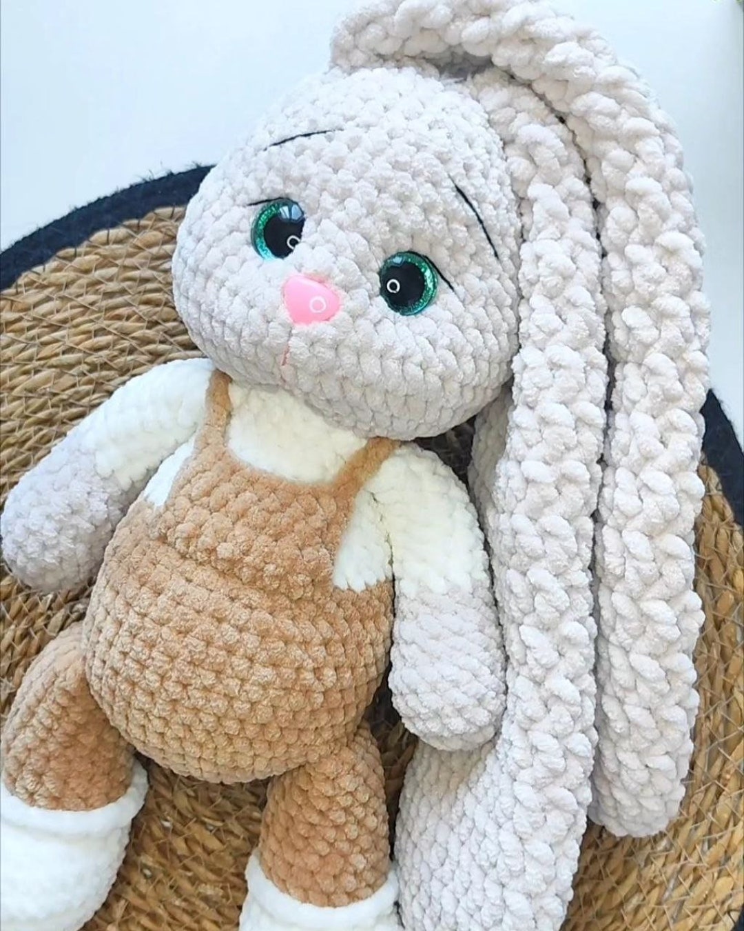 Knitted Plush Bunny, Knitted Rabbit, Knitted Toy for Kids, Soft Toy ...