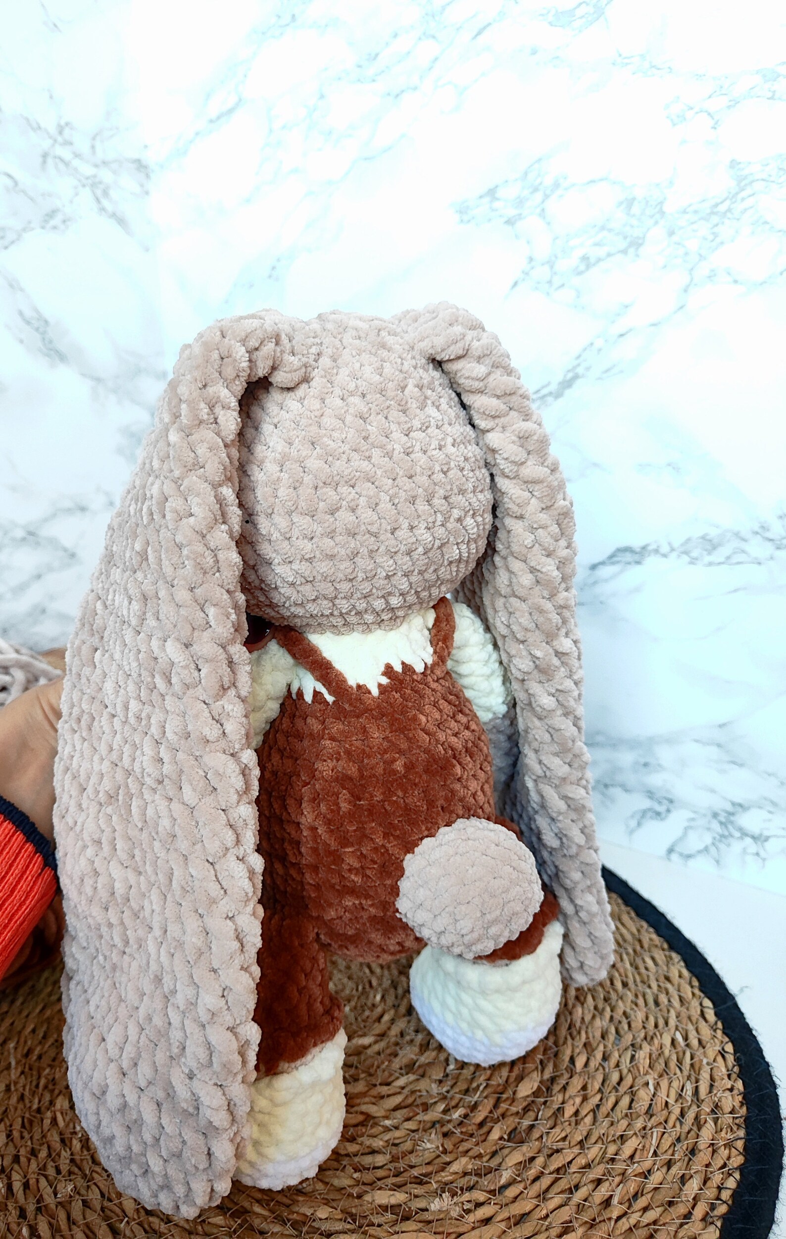 Knitted Plush Bunny, Knitted Rabbit, Knitted Toy for Kids, Soft Toy ...