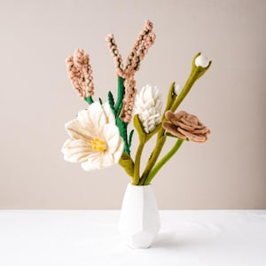 Peaches and Cream Felt Flower Bouquet