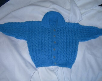 Boy's Hand-knitted Cable Jacket