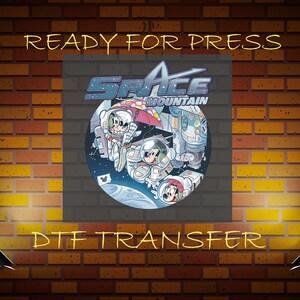 Disney Ready To Press, Space Mountain Ready To Press Dtf, Retro Space Magic  Kingdom DTF, Direct To Film, Heat To Transfers, Vintage Disney