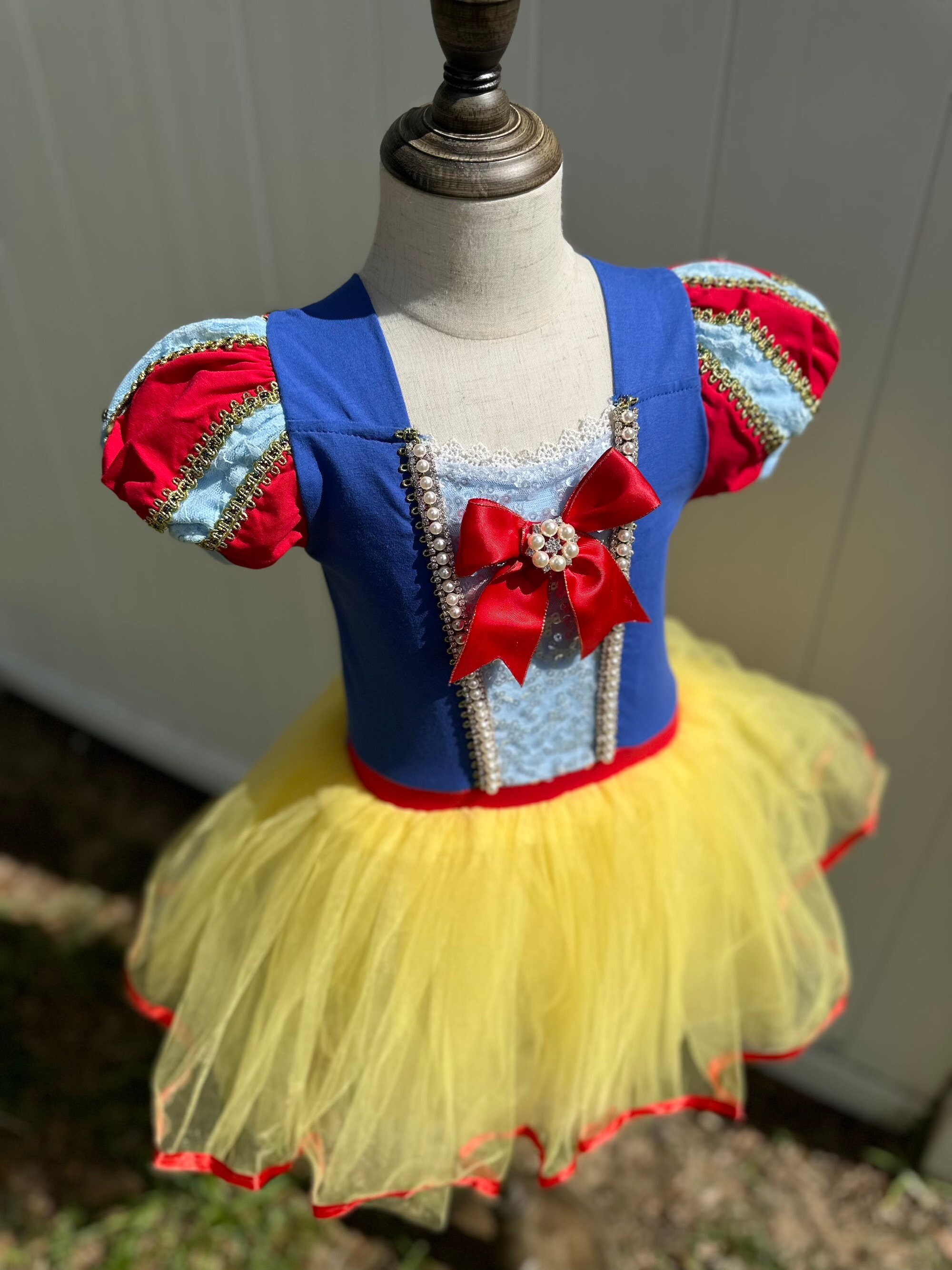 open lace back dress Posh Peanut Girl's Disney Belle Tulle Dress in Yellow, 10Y-12Y, Viscose from Bamboo