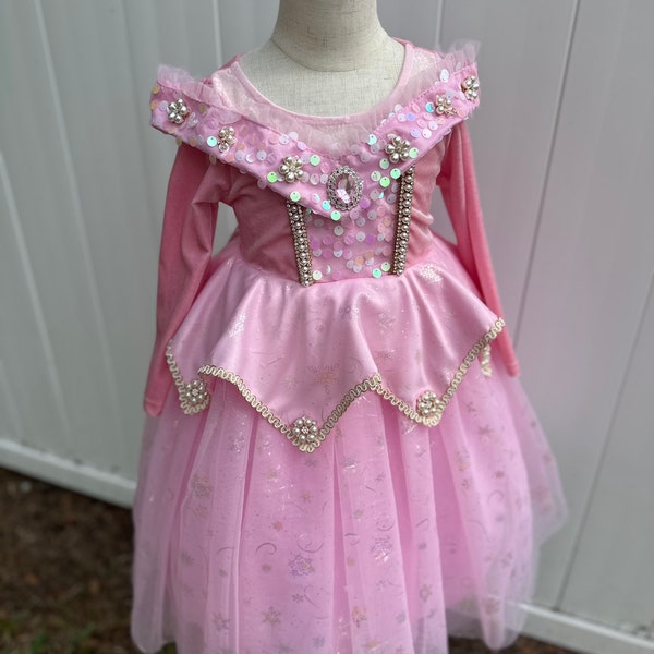 Vestido de princesa rosa encantada