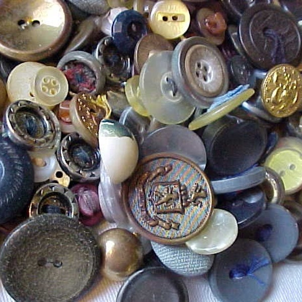 Over 200 BUTTONS in Misc Sizes, Colors and Styles for SEWING and many other crafts like Assemblage, Altered Art and Mixed Media