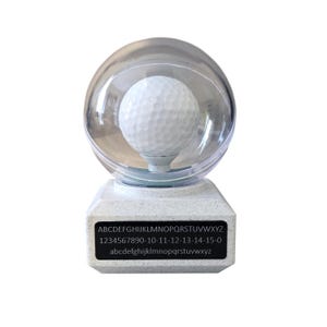 SciFish Golf Ball Display with Engraved Plaque & Acrylic Box