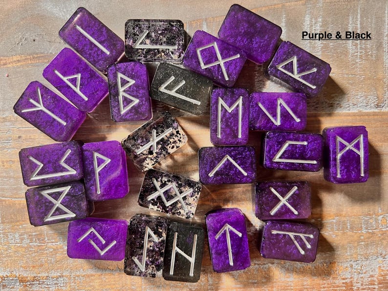 Two-color Elder Futhark Divination Runes - Etsy