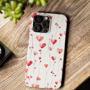 Floating Heart Slim Handyhülle für iPhone