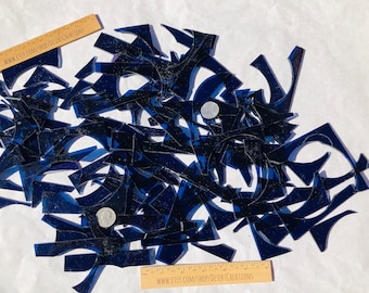 1-lbs.14.1-Navy Blue-96 COE-Glass Scraps-Create Glass Art