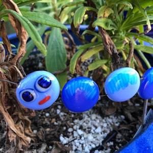 Caterpillar-Pot-Poke-Whimsical Garden Decor-Indoor-Outdoor-Glass Design