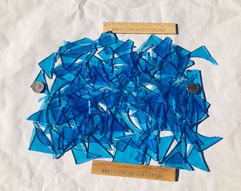 2-lbs.3.2 ounces-Blue-96 COE-Glass Scraps-Create Glass Art