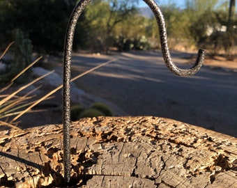 Steel Hook-Potted Plant Stake-Powder Coated Steel-Hook Stake-Garden Decor-Shepherds Hook Stake