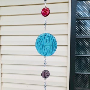 Swirls-Whimsical-Suncatcher-Glass Prism-Garden Art-Unique Gift