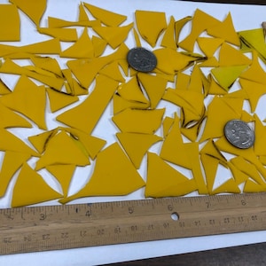 7.2-Iridescent Yellow-Marigold-96 COE-Glass-Pieces-Scraps