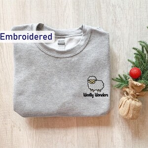 Woolly Wonders Embroidered Sweatshirt - Adorable Sheep Design for Women