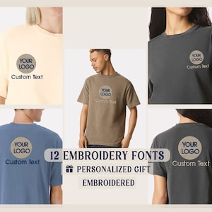Embroidered - Custom Logo T-shirts for adults - Personalized Gift - Women&#39;s t-shirt option available.
