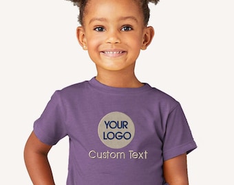 Custom Toddler Shirt Embroidered, Kids Logo T-Shirt, Personalized Baby Tee, KingArtDesigner