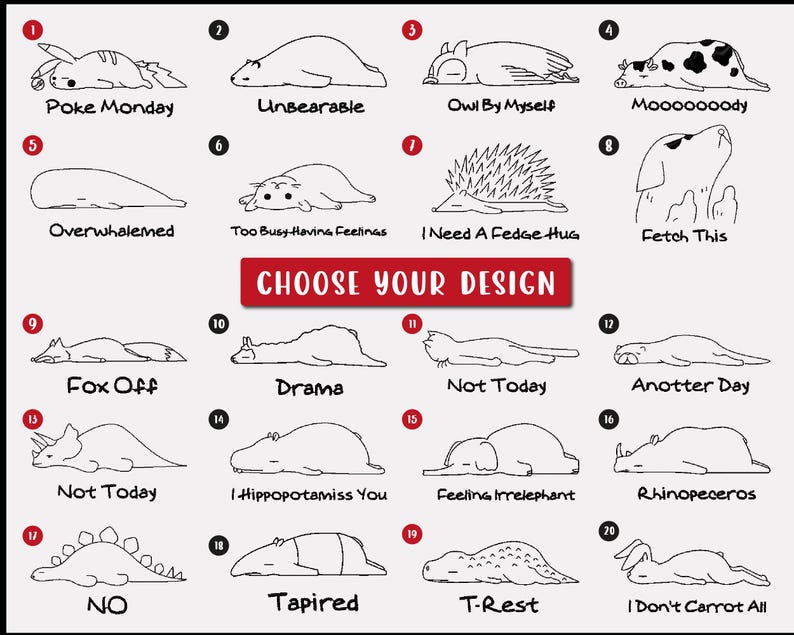 a poster showing how to choose the right animal