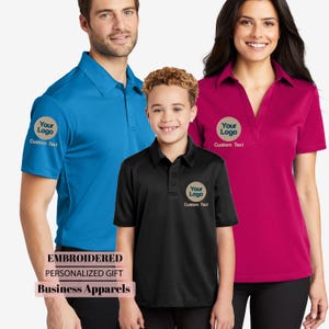Custom Logo Polo Shirt, Embroidered Team Uniform, Business Or School, KingArtDesigner