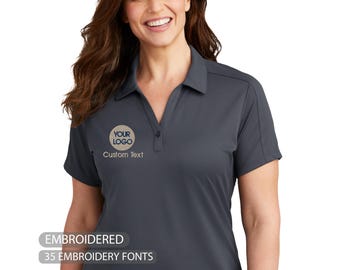 Custom Embroidered Women's Polo Shirt: Personalized Logo, Port Authority Brand