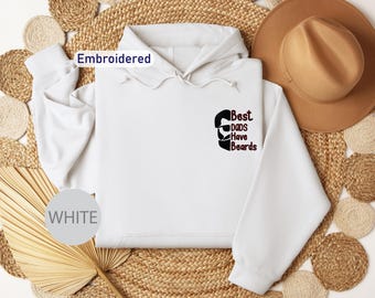 Best Dads Have Beards Embroidered Hoodie Gift for Dad, KingArtDesigner