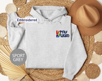 Gildan Hoodie for Adults - Embroidered "Stay Weird" LGBTQ+ Design - Cozy Pride Hoodie