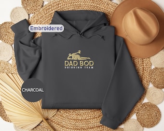 Embroidered Dad Bod Hoodie, Fathers Day Gift for Beer Lover, KingArtDesigner
