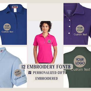 Embroidered - Custom Logo Jerzees Brand Polo Shirts for women - Personalized Gift