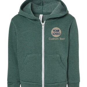 Custom Embroidered Full-Zip Hoodie: Bella Canvas Brand, Family Apparel imagem 7