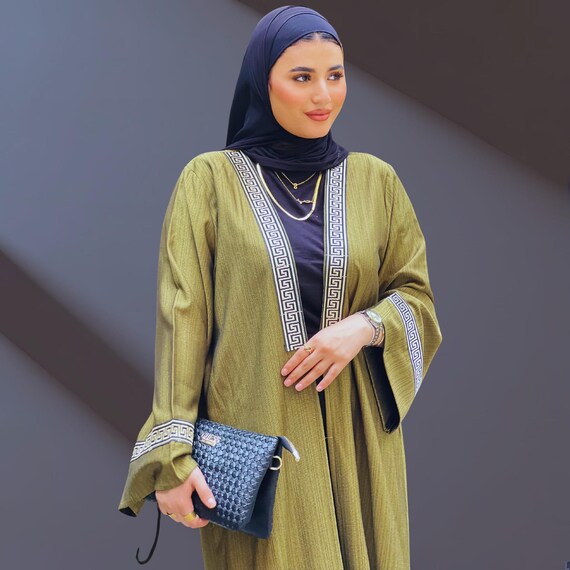 green emerald velvet dress Alpha Abaya Dress for Women