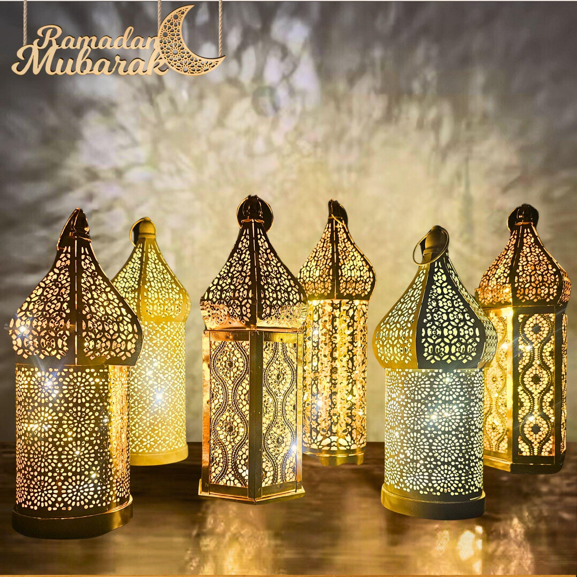 Garosa Lumières de lanterne LED du Ramadan Lanterne LED pour Ramadan