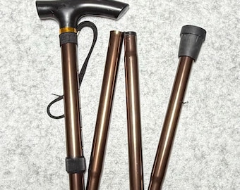 Walking Sticks- Metallic Brown for all Ages, Lightweight, Adjustable ,Ergonomic Grip, Anti-Slip, Bespoke versions available