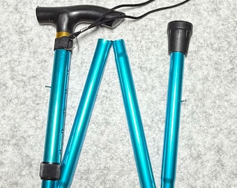 Walking Stick Aqua Blue. Bespoke or classic versions available, Lightweight, Height Adjustable.