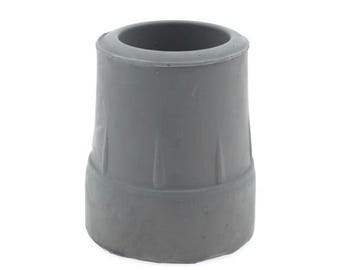 25mm walking stick Wide ferrule grey. Anti-slip cane accessory, foot, tip, bespoke options available