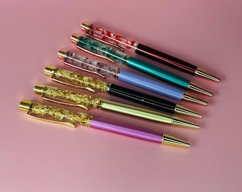 Pink & Gold Pen: Stylish Stationery with Velvet Pouch